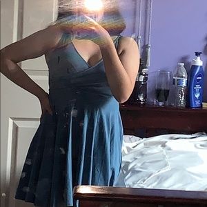 blue dress